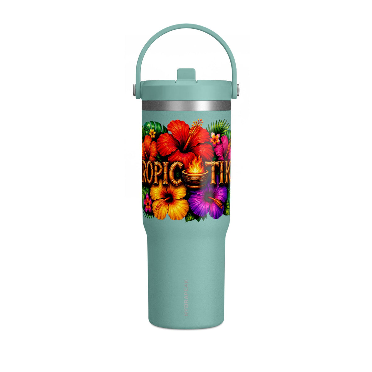 Tumbler 32oz Insulated Travel Tumbler with Hibiscus Design