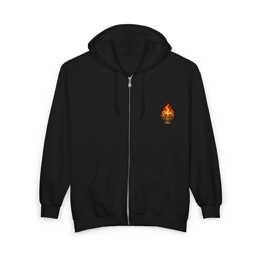 Men's- Tiki Flame Full Zip Hoodie