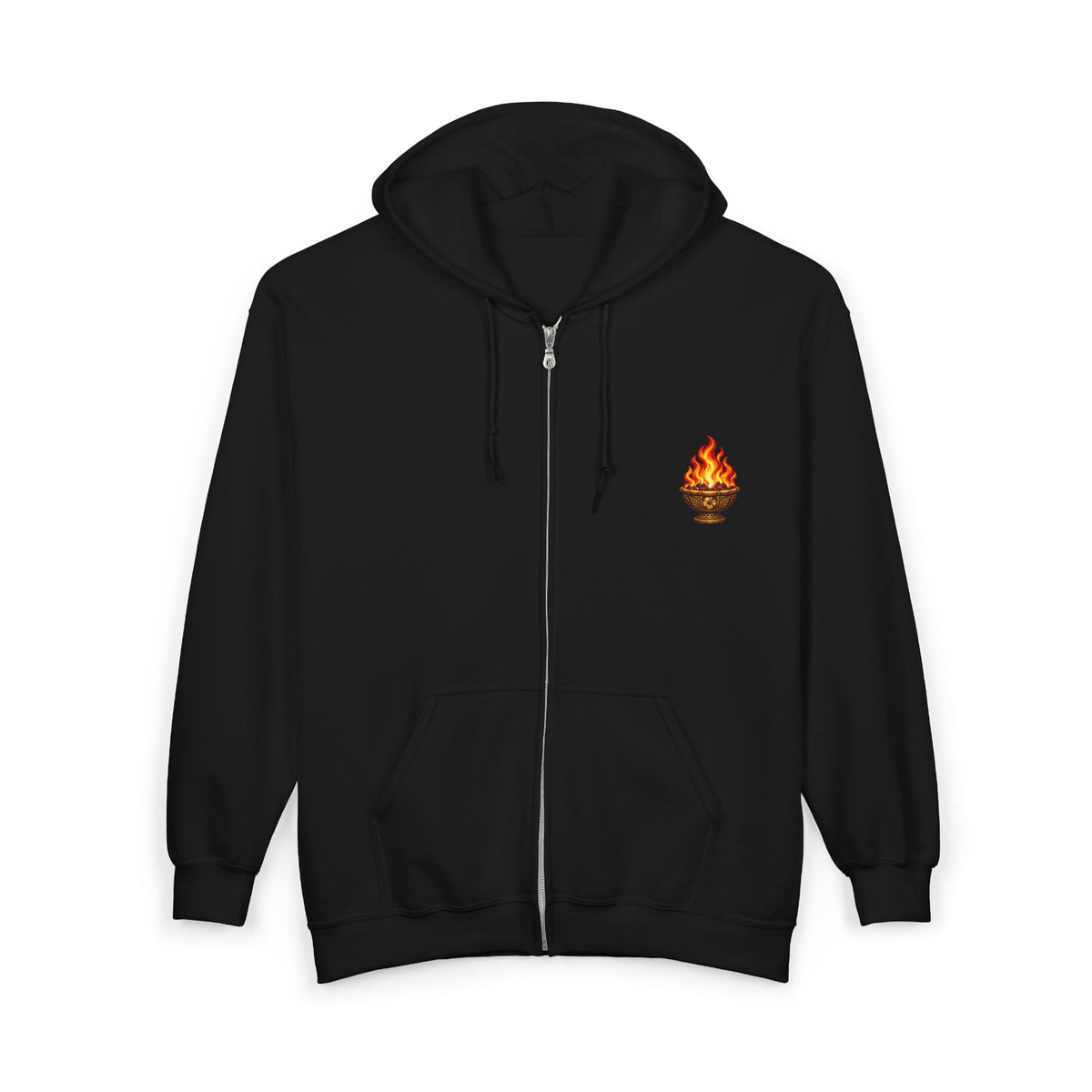 Men's- Tiki Flame Full Zip Hoodie