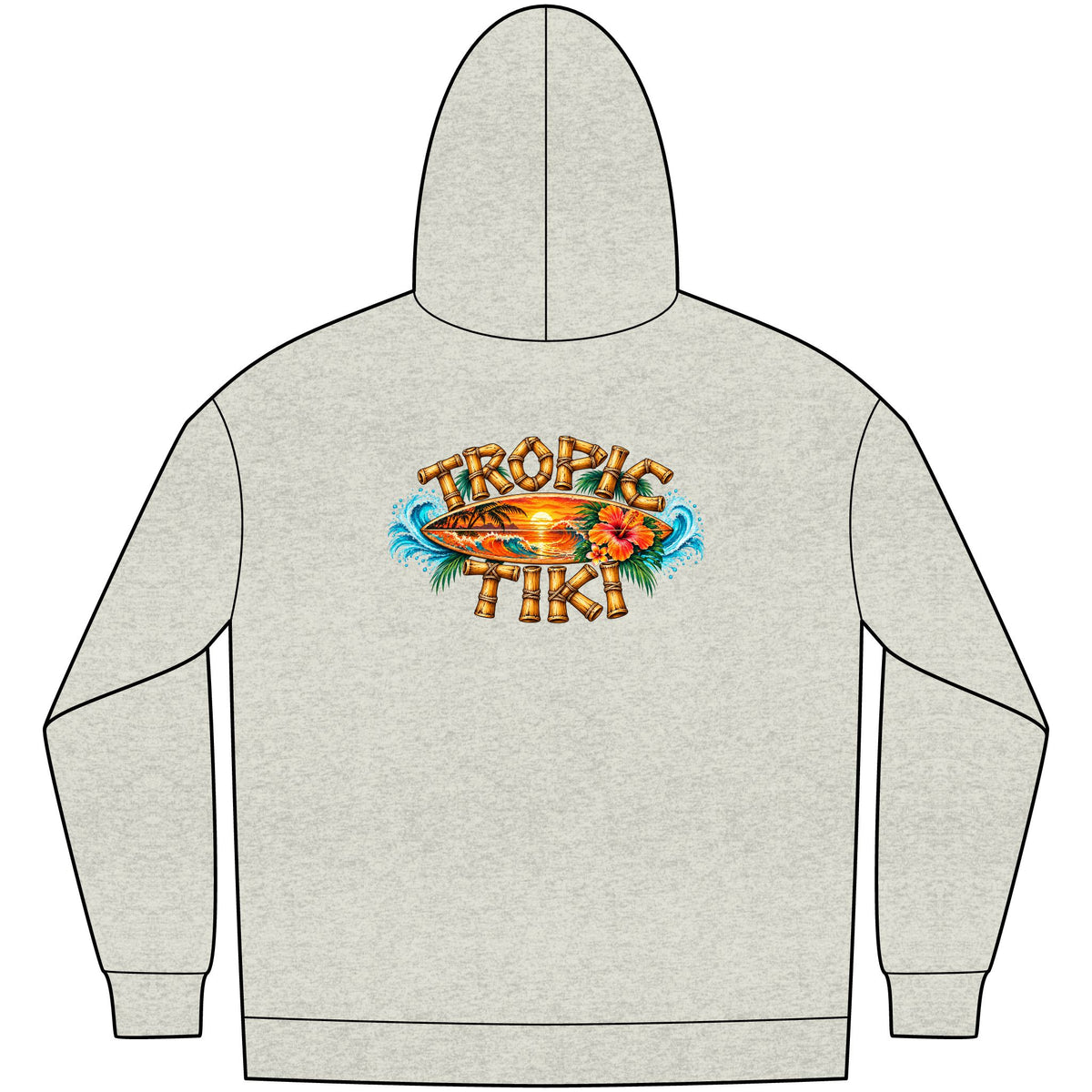 Women's— Tropic Tiki Surf Logo Fleece Pullover