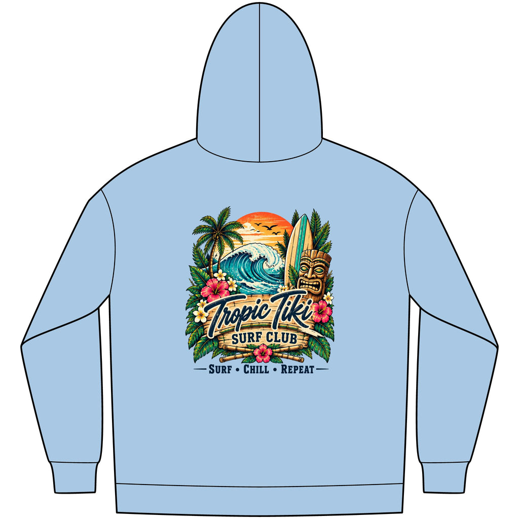 Women's- Tropic Tiki Surf Fleece Club Hoodie