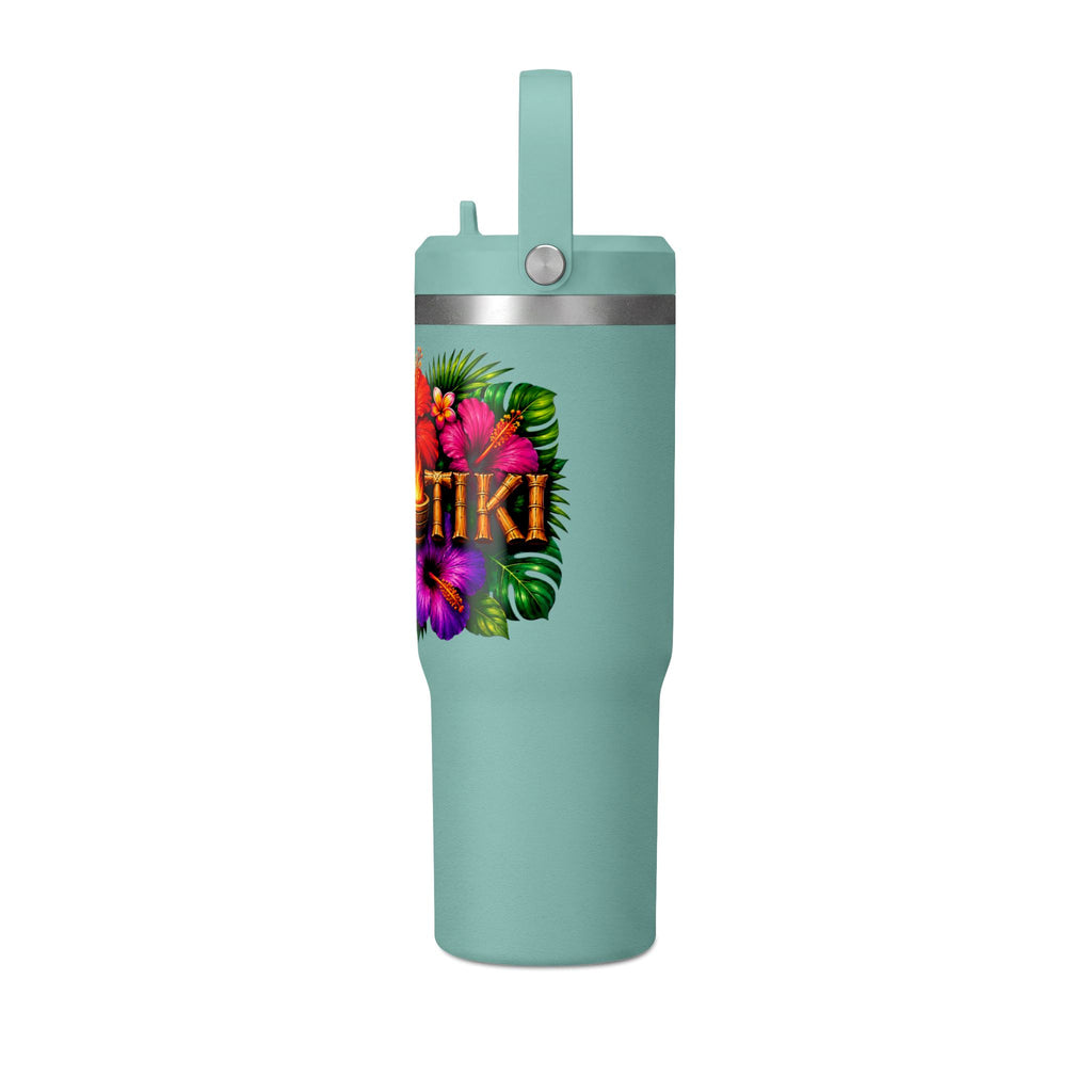 Tumbler 32oz Insulated Travel Tumbler with Hibiscus Design