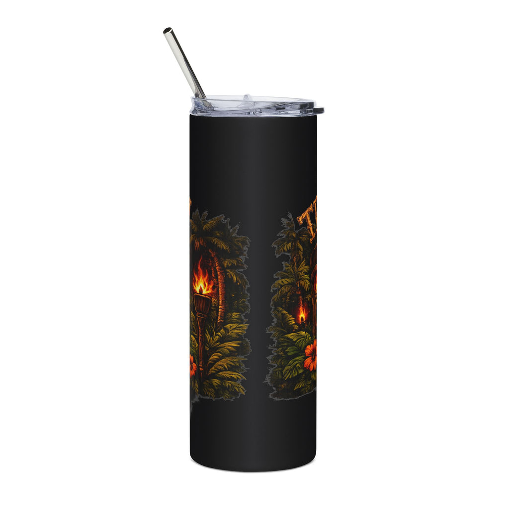 Tumbler- 20oz Tropical Tiki Island Waterfall Design