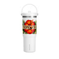 Tumbler  32oz Travel Tumbler with 'Tropic Tiki' Hibiscus Design
