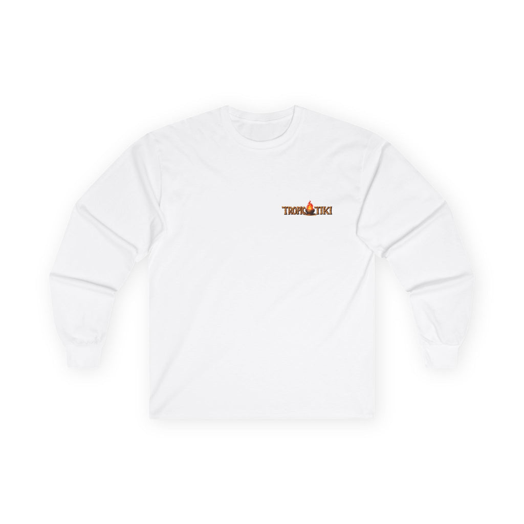 Men's- Long Sleeve Tropical Tiki Graphic Shirt