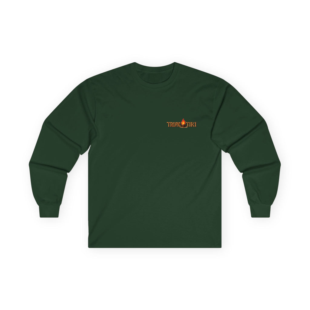 Men's- Long Sleeve Tropical Tiki Graphic Shirt