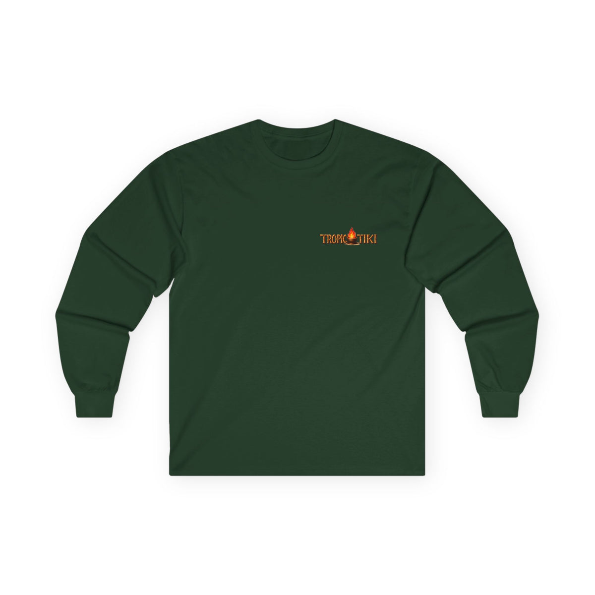 Men's- Long Sleeve Tropical Tiki Graphic Shirt