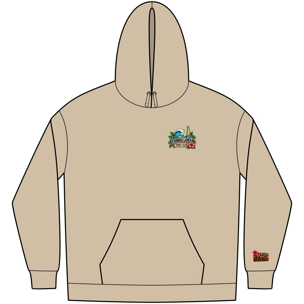Women's- Tropic Tiki Surf Fleece Club Hoodie