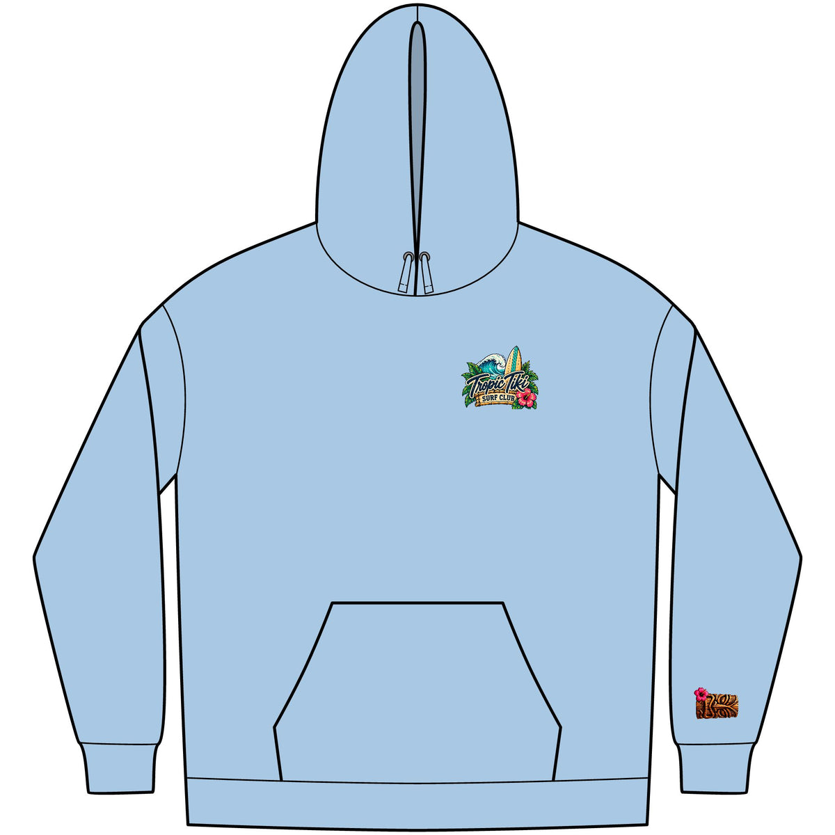 Women's- Tropic Tiki Surf Fleece Club Hoodie