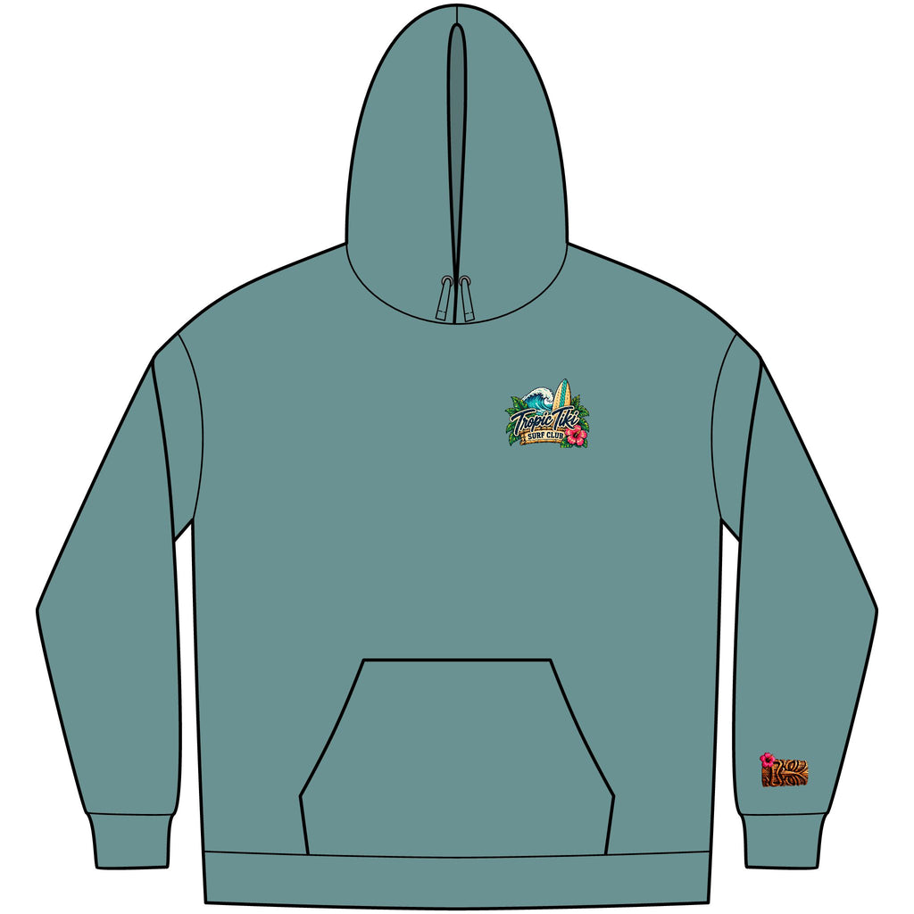 Women's- Tropic Tiki Surf Fleece Club Hoodie