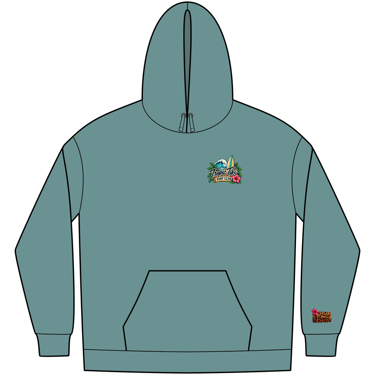Women's- Tropic Tiki Surf Fleece Club Hoodie