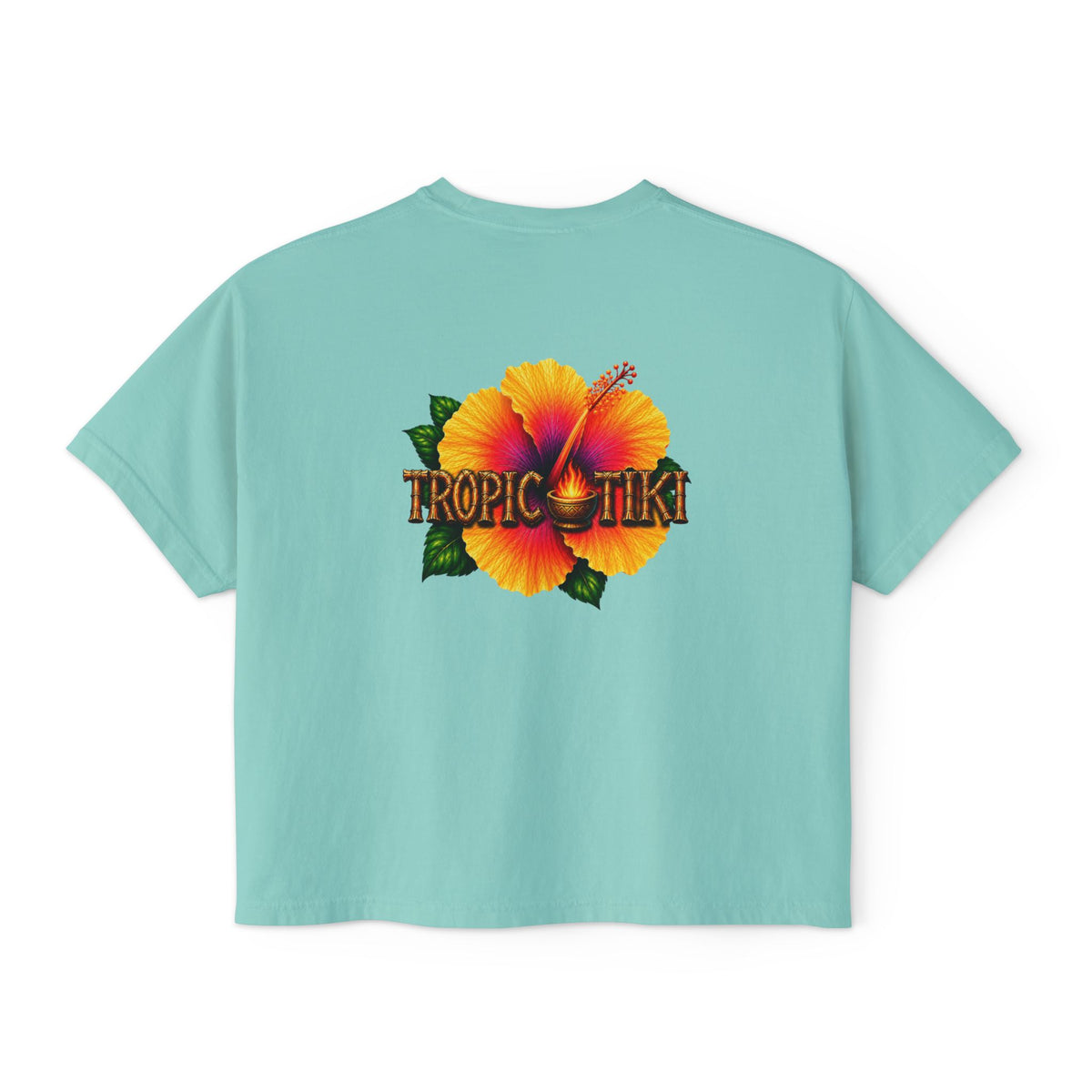 Women’s- Tropic Tiki Hibiscus Tee | Tiki Mask Floral Shirt