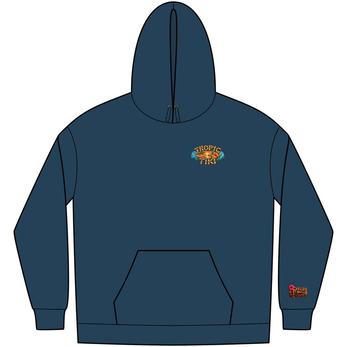 Women's— Tropic Tiki Surf Logo Fleece Pullover