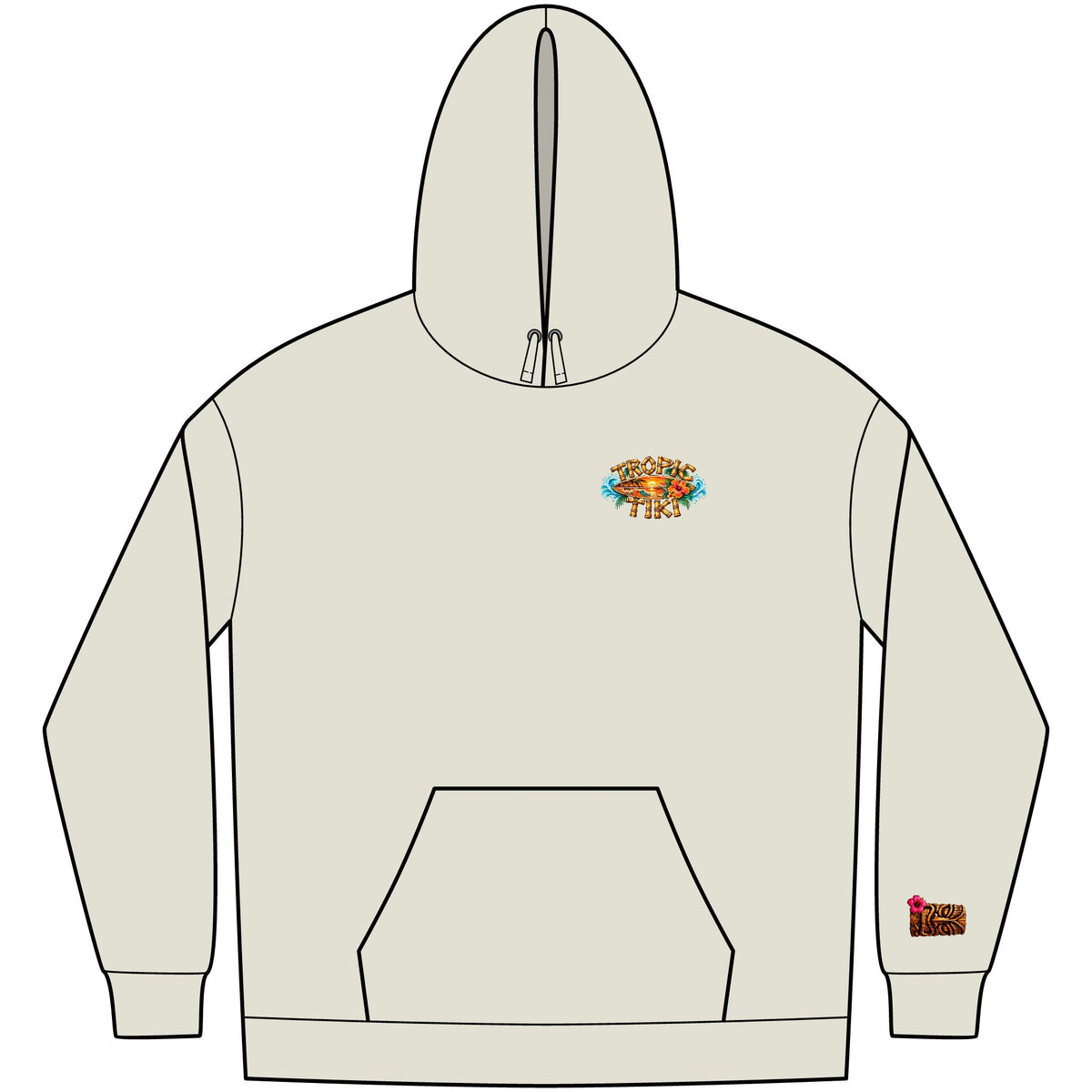 Women's— Tropic Tiki Surf Logo Fleece Pullover