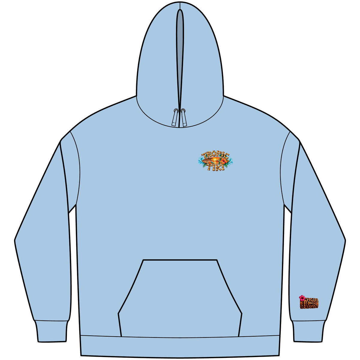 Women's— Tropic Tiki Surf Logo Fleece Pullover
