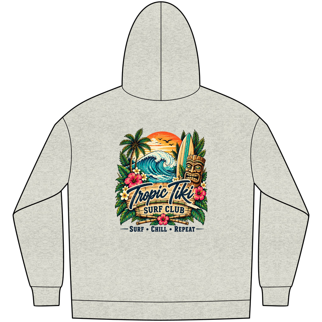 Women's- Tropic Tiki Surf Fleece Club Hoodie
