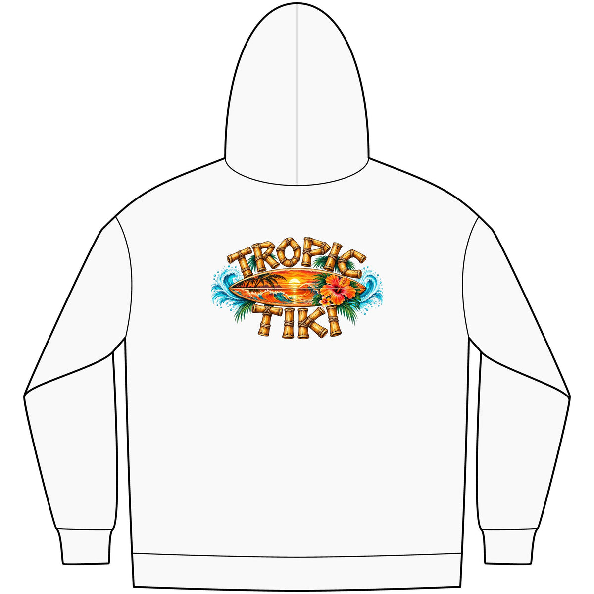 Women's— Tropic Tiki Surf Logo Fleece Pullover