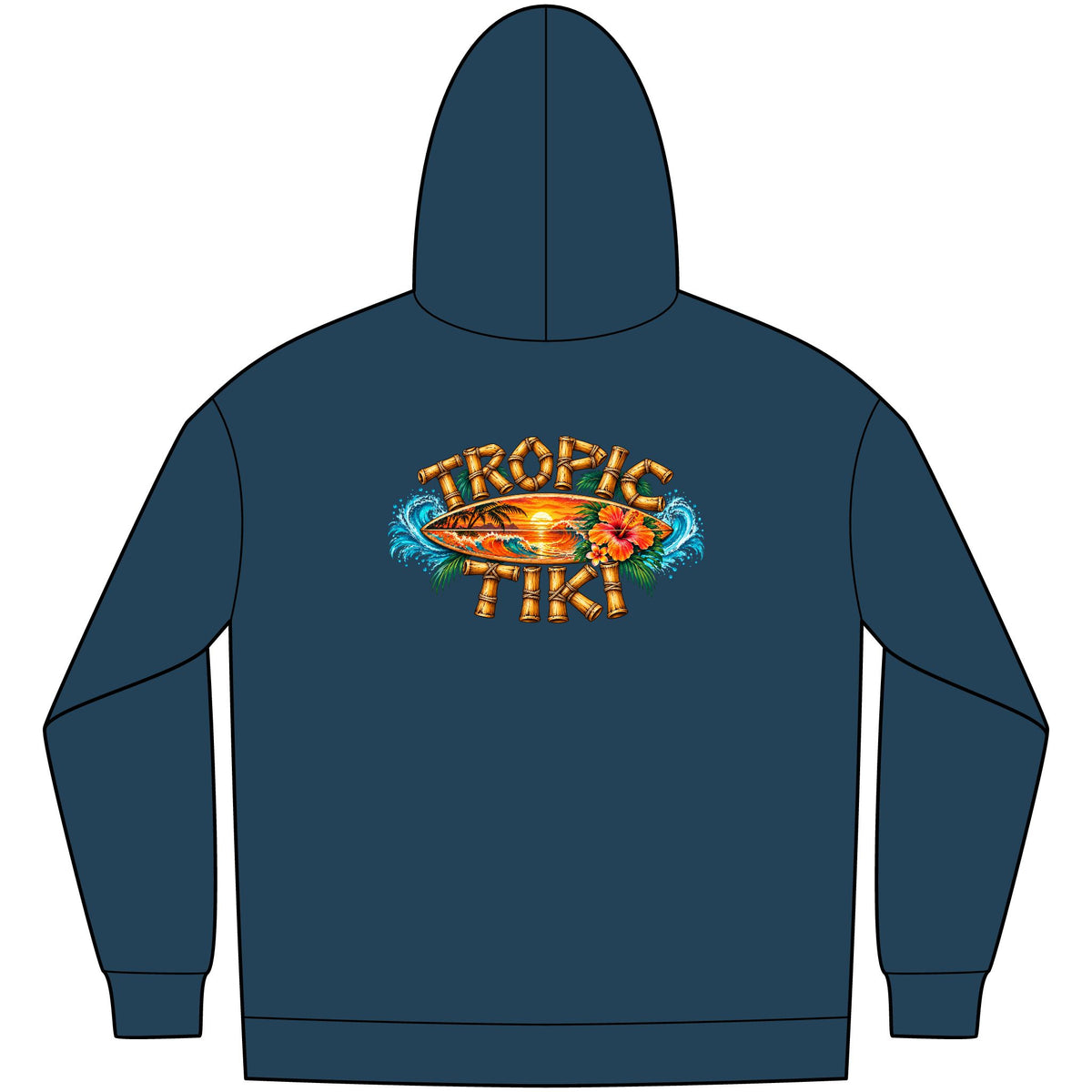 Women's— Tropic Tiki Surf Logo Fleece Pullover