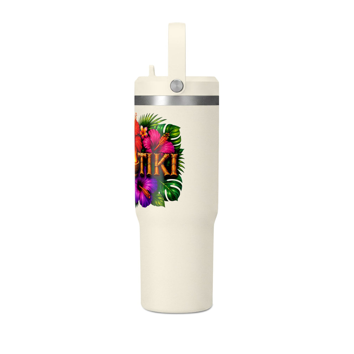 Tumbler 32oz Insulated Travel Tumbler with Hibiscus Design